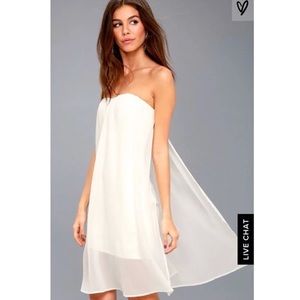 LULU’S Strapless White Dress
